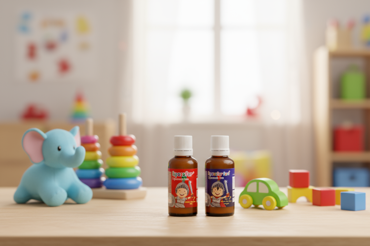 تفاوت قطره آهن لیپوزوفر قرمز با آبی در یک محیط کودکانه